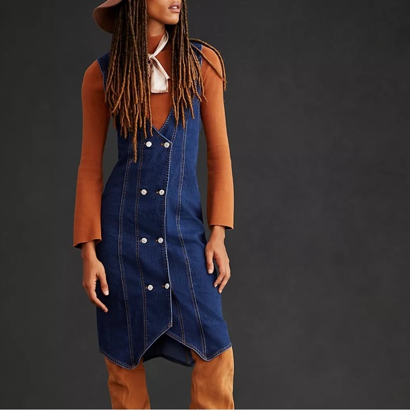 Anthropologie Pilcro Vest Midi Dress - Picture 2 of 7
